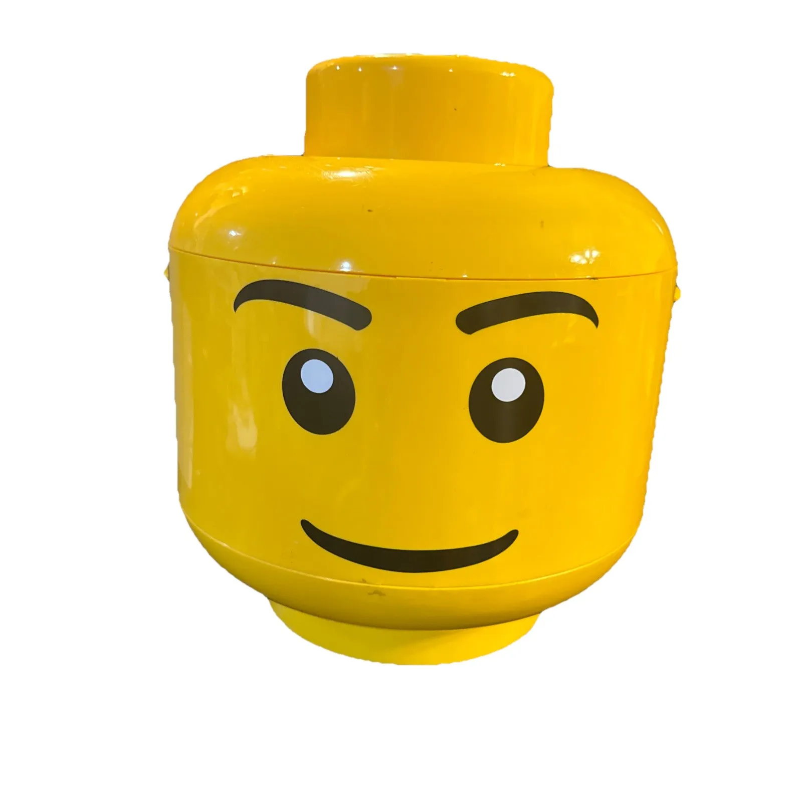 LEGO 12” X-Large Yellow Head Storage Container Sort & Store 2 Trays Handle 2010