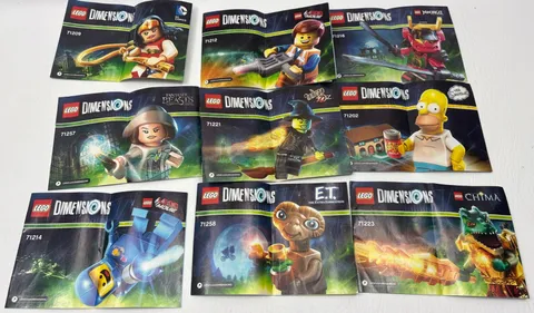 Lego Dimensions - Lot of 9 INSTRUCTION MANUAL BOOKLETS ONLY!