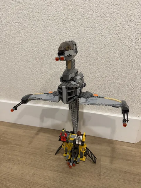 LEGO Star Wars B-Wing Fighter (6208) 2006 100% Complete w/ both Minifigures