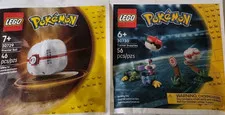 LEGO Pokemon set of 2 bags. Trainer Supplies 30730 and Premier Ball 30729