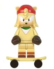 Sonic The Hedgehog  Game Nack  Bark The polar Bear with skateboard  Custom Lego 