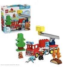 LEGO DUPLO Town Fire Truck with Hose and Firefighter Building Toy 10473