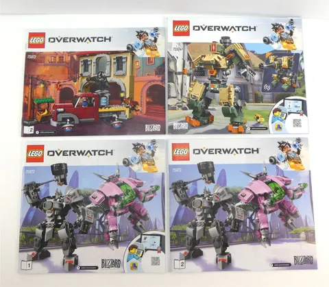 Lego OVERWATCH Lot of 4 Instruction Manuals for Sets 75972, 75973, 75974
