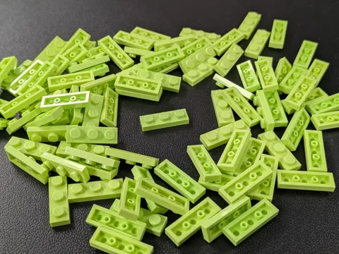 Lego x100 New Yellowish Green Plate 1 x 3  # 3623 Lot Bulk