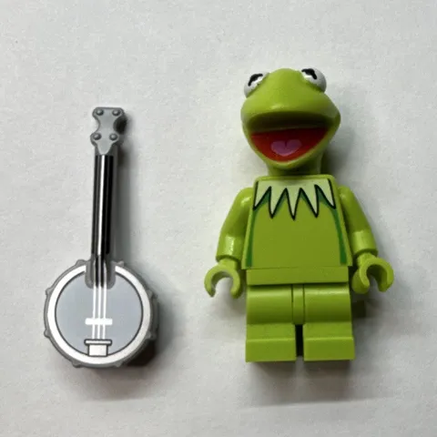 LEGO Minifigures Kermit the Frog Minifigure with Banjo NO CRACKS NO STAND