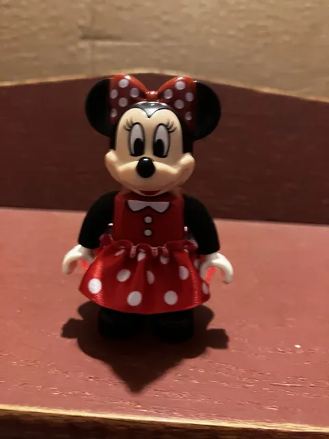 Lego Duplo Disney Minnie Mouse Black Red Polka Dot Dress 2.5" Inch Mini Figure