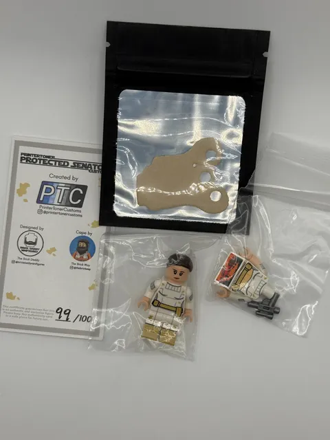 CUSTOM LEGO Sandy Protected Senator PrinterTonerCustoms Star Wars 99/100 Minifig