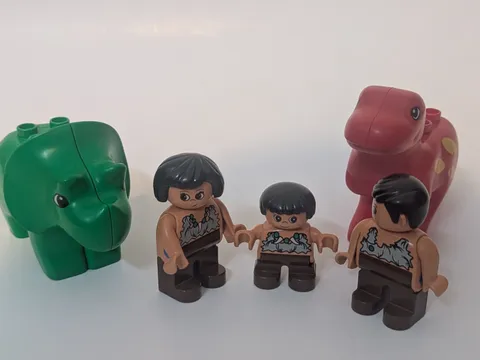Lego Duplo Dinosaur & Cavemen - 2 Dinosaurs & Cavemen Family Figures