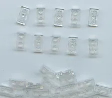 LEGO x 20 Trans-Clear Plate 1 x 2 3023
