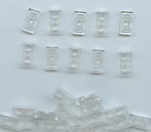 LEGO x 20 Trans-Clear Plate 1 x 2 3023