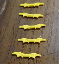 LEGO Yellow Bat-Shaped Plastic Parts Pieces Element Bulk Lot of 5 (5pc)