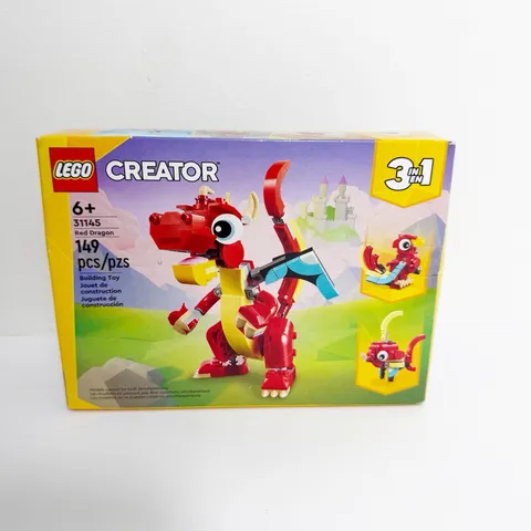 Lego Creator 3 In 1 Red Dragon 31145