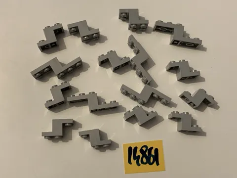 Lego Parts Lot Square Bricks Light Grey