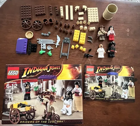 LEGO Indiana Jones Ambush In Cairo Set 7195 Missing One Piece Box Manual Figures