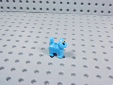 LEGO Medium Azure Baby Kitten Cat Animal Standing Minifig AZ