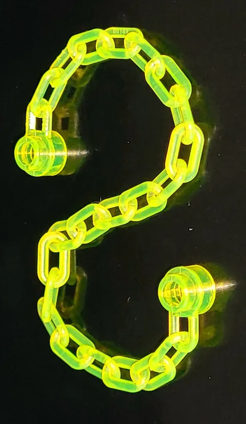 LEGO TRANS NEON GREEN 30104 Chain 21 Links (16-17L) ⛓ QUANTITY 1 ⛓