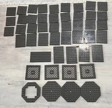 LEGO Dark Bluish Gray Plate Lot 48 Pc 6x6 6x8 6x10 6x12 Octagonal