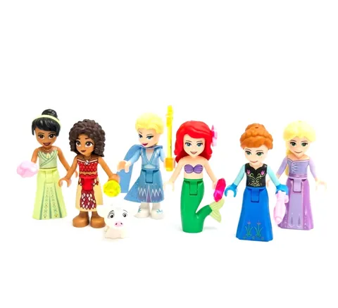 LEGO Disney Princess Mini Doll Bundle 6 Figures Anna Elsa Ariel Moana Tiana