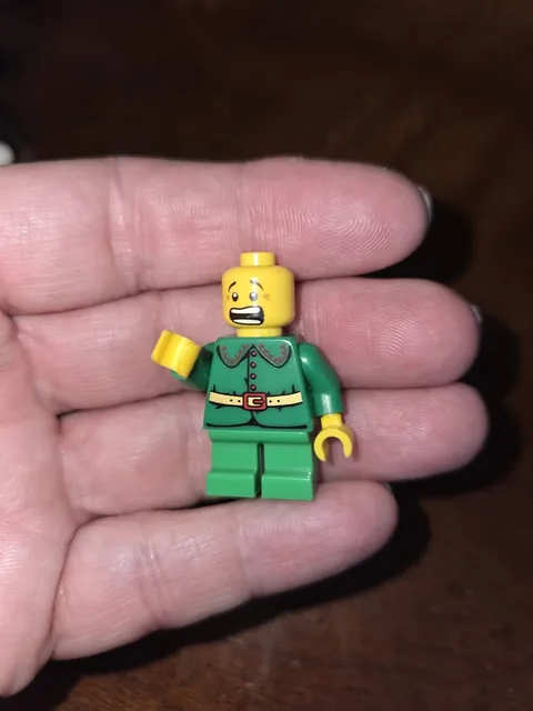 LEGO Minifigure  Green BAM Holiday Elf Body  Yellow Belt Santa Holiday