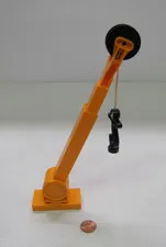 Lego Duplo ORANGE DUPLO CRANE BASE 2x4 with STRING & HOOK ASSEMBLY #2