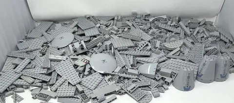 LEGO BULK LOT OF 5 LBS. 6 OZS. LIGHT GREY MIXED SPECIALTY PARTS BRICKS & PIECES