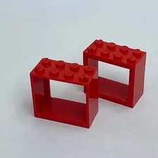 Lego 4132 Red Replacement Parts Pieces Lot of 2