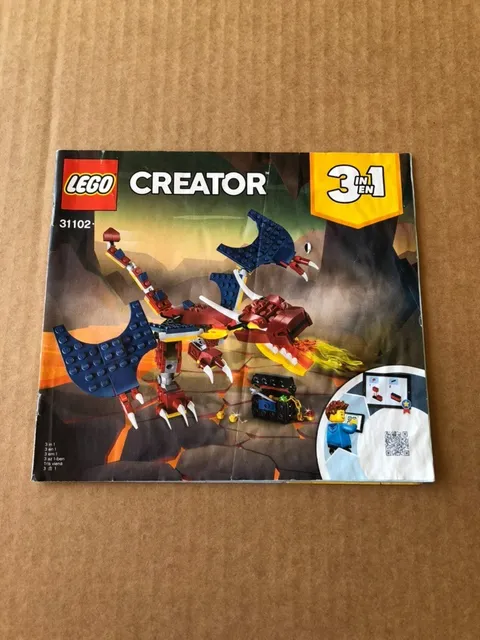 LEGO Creator 3 in 1 Dragon 31102 Manual - Manual Only / No LEGO Set