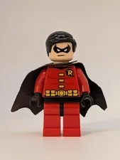 Robin Genuine LEGO Minifigure SH0011 DC Batman 6860 Black Cape Retired