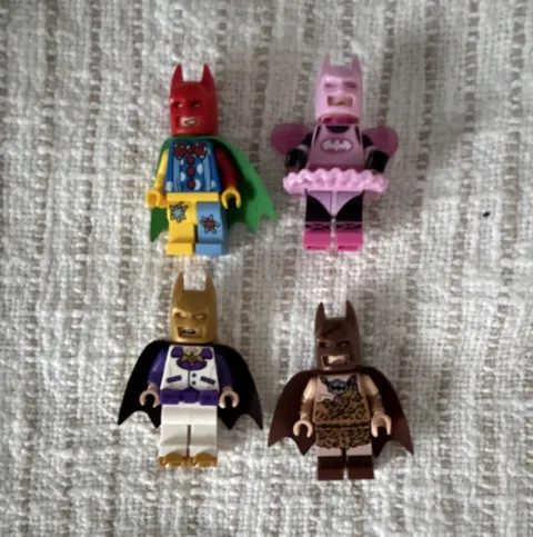 LEGO Batman Minifigures Lot of 4 The LEGO Batman Movie Plastic Minifigure