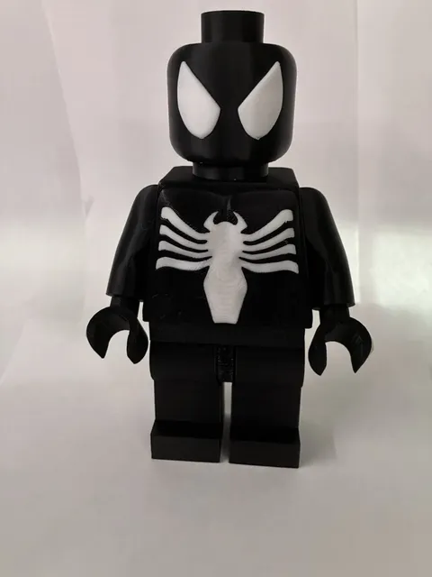 LEGO 8 Inch Venom Spider Man Minifigure Black And White With Movable Parts