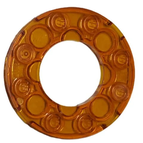 Lego 29337 11833 28620 Round Plate 4x4 with 2x2 Round Open Center Trans Orange