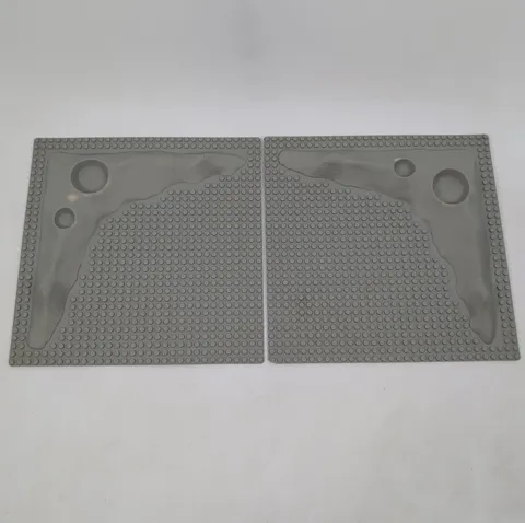 Lot of 2 Vintage LEGO Lunar Moon Crater Baseplate 3947a Space Raised Plate