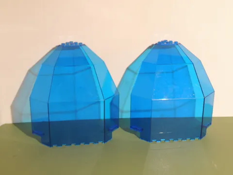 2- LEGO Transparent Trans-Blue Panel 10 x 10 x 12 Quarter Globe sets 6958,1793