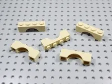 LEGO Lot of 5 Tan 1x4 Arch Bricks BO