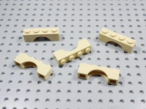 LEGO Lot of 5 Tan 1x4 Arch Bricks BO