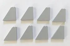 Lot of 8 LEGO Light Gray Slope 55º 6x1x5 without Bottom Stud Holders (30249)