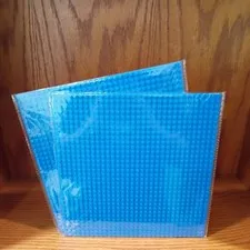 2 Classic Blue Baseplates, Square 32x32 Stud Foundation 10"X10" Lego compatible