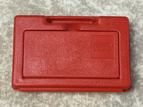 Lego Vintage 1980's Plastic Red Storage Box Case w/ Handle 11" x 7.5" x 3.5" 