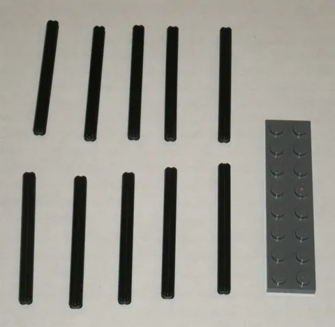 LEGO NEW Black Axle 6 (10x) 370626 Brick 3706