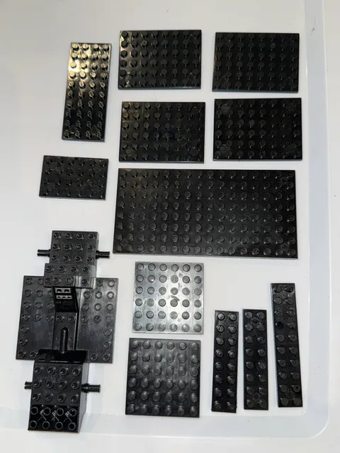 LEGO black vehicle parts pieces planks elements lot