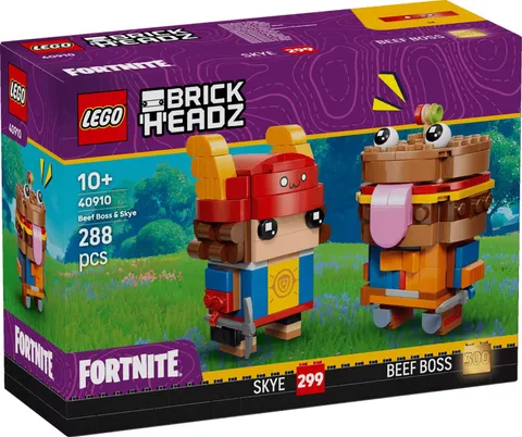 LEGO 40910 Fortnite BrickHeadz Beef Boss & Skye Figures New