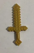 Lego Minecraft Minifig Weapon Sword Blocky Pearl Gold # 18787 New Genuine LEGO