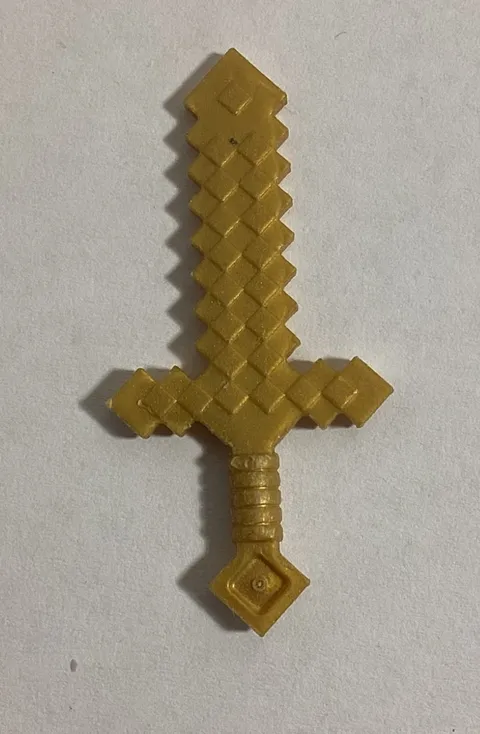 Lego Minecraft Minifig Weapon Sword Blocky Pearl Gold # 18787 New Genuine LEGO