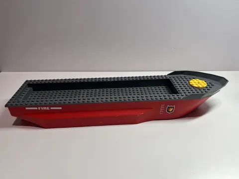 Lego 62791 Boat Hull (Red) + Top 54101 (Dark Bluish Gray) : Fire Boat 7207