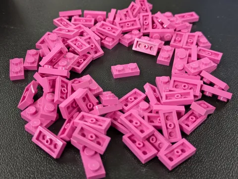Lego 100x New Dark Pink Plate 1 x 2 Studs Pieces # 3023 Bulk Lot MOC