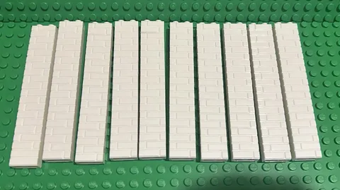 Lot Of 100x White 1x2 Lego Masonry Bricks