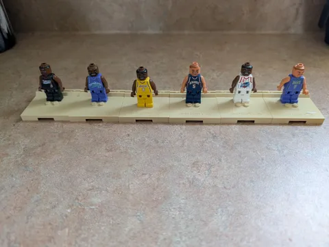 LEGO NBA Minifigure Lot- Iverson, Malone, Bryant, Kidd, Francis, Kukoc