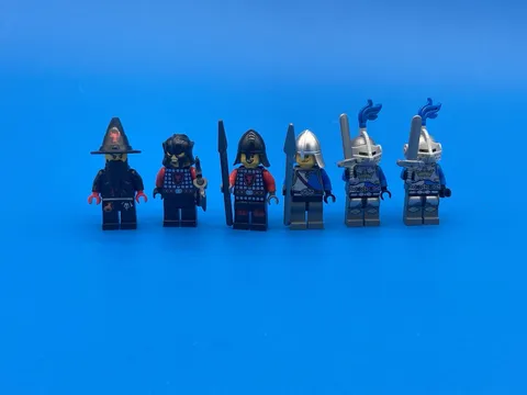 LEGO Castle 2013: Dragon & Crown Knight Minifigure Lot Of 6 W/ Weapons