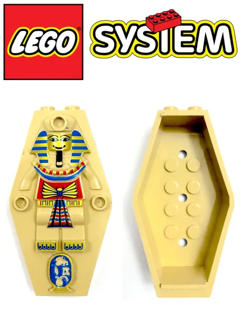 LEGO ADVENTURES 5988 SARCOPHAGUS COFFIN * BLUE BLACK RED TAN * EGYPTIAN MUMMY