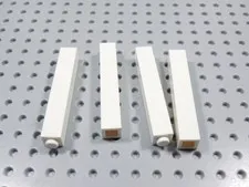 LEGO Lot of 4 White 1x5 Wall Bricks Columns Pillars BB